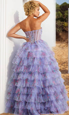 Jovani 39149 - Strapless Tiered Ruffle Prom Gown - back view