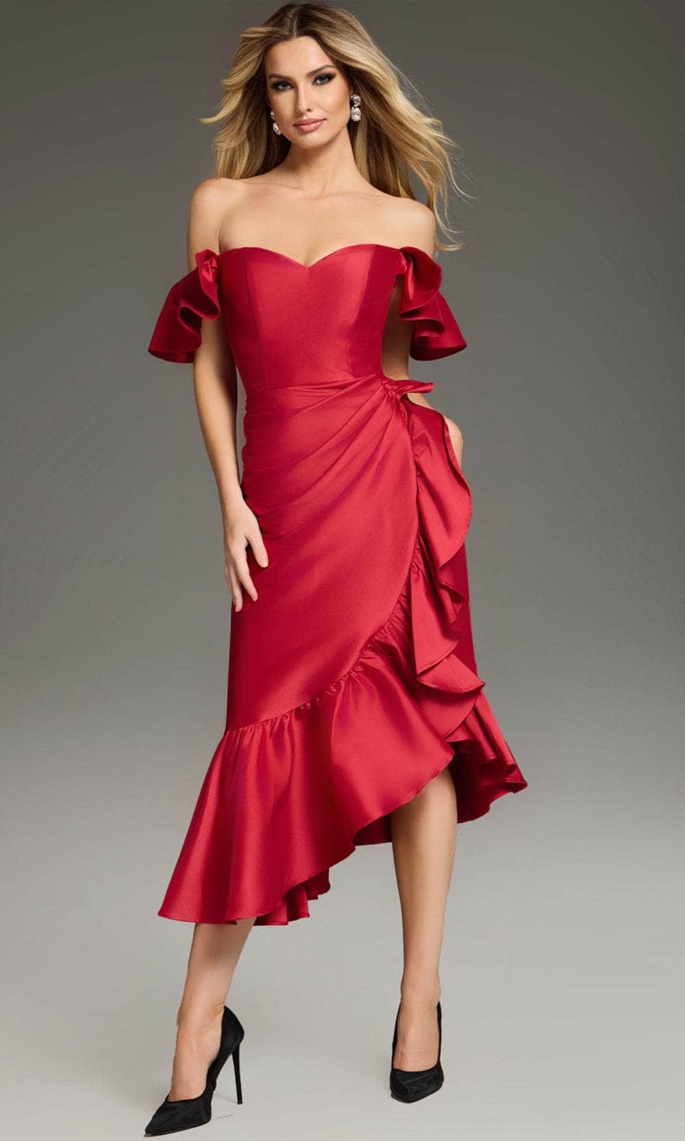 Jovani 39264 - Sweetheart Neck Ruched Knee-Length Dress - designer homecoming dress at Silhouette Dresses