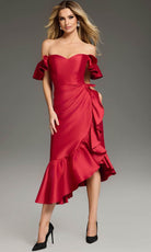 Jovani 39264 - Sweetheart Neck Ruched Knee-Length Dress - designer homecoming dress at Silhouette Dresses