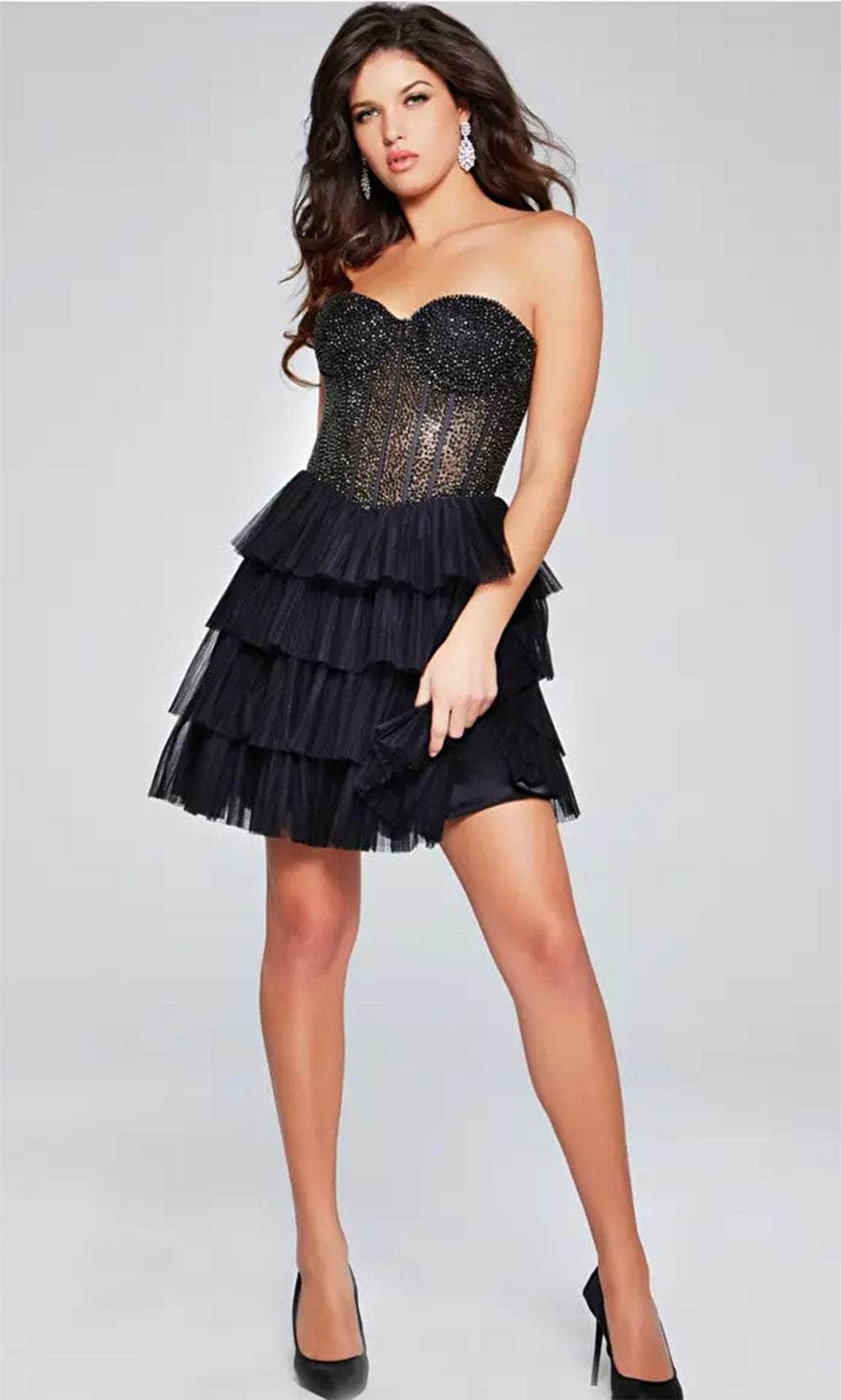 Jovani 39629 - Bejeweled A-Line Cocktail Dress - designer homecoming dress at Silhouette Dresses