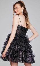 Jovani 39654 - Sweetheart Neck A-Line Cocktail Dress - back view