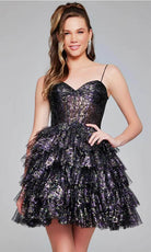 Jovani 39654 - Sweetheart Neck A-Line Cocktail Dress - detail view