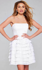 Jovani 39658 - Strapless Tiered Dress - back view