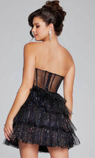 Jovani 39666 - Glitter Tulle Cocktail Dress - view 4