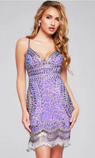 Jovani 39706 - Bead Fringed Cocktail Dress - designer homecoming dress at Silhouette Dresses