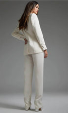 Jovani 39726 - Collared Bridal Pantsuit - back view