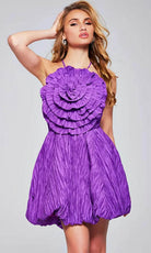 Jovani 39741 - Ruffled Bubble Dress - back view
