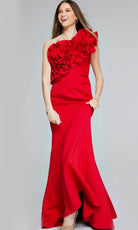 Jovani 39751 - Floral Applique Evening Gown - view 6