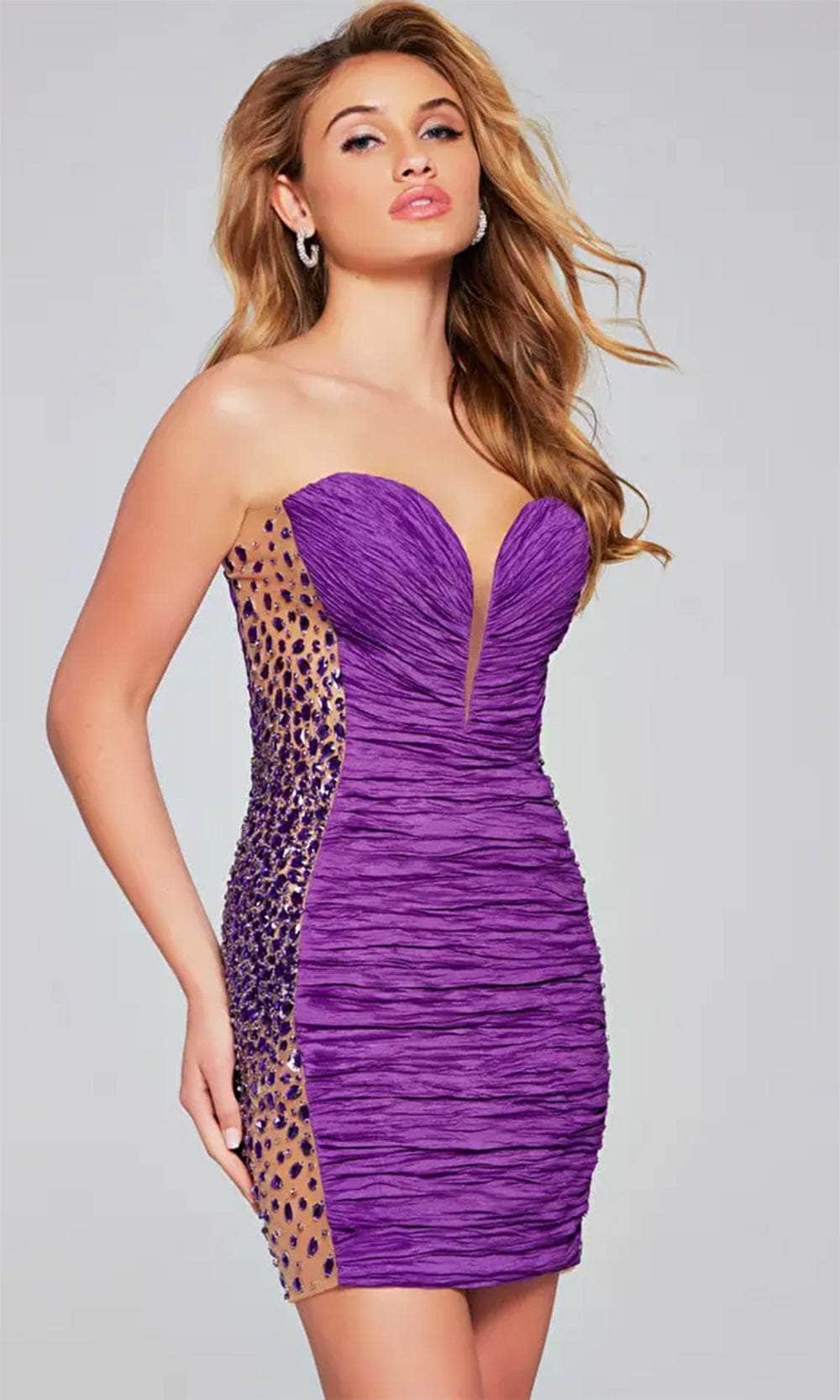 Jovani 39788 - Illusion Paneled Cocktail Dress - view 7