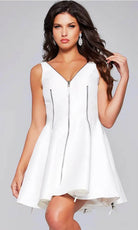 Jovani 39821 - Zipper Detailed Cocktail Dress - back view