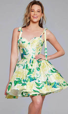Jovani 39881 - Printed Sweetheart Cocktail Dress - view 7