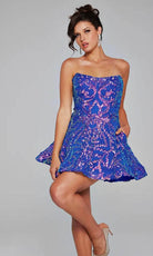 Jovani 39927 - Sequin Strapless Cocktail Dress - designer cocktail dress at Silhouette Dresses