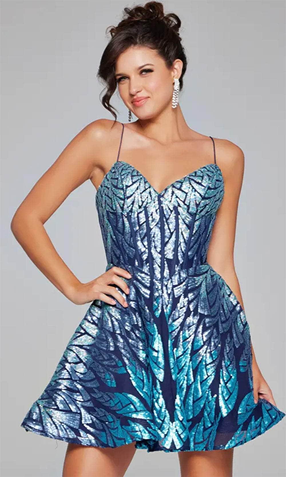 Jovani 39928 - Corset Bodice Sleeveless Cocktail Dress - designer cocktail dress at Silhouette Dresses