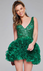 Jovani 39931 - Ruffled Sleeveless Cocktail Dress - view 5
