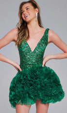 Jovani 39931 - Ruffled Sleeveless Cocktail Dress - view 7