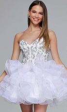 Jovani 39932 - Ruffled Skirt Cocktail Dress - back view