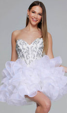 Jovani 39932 - Ruffled Skirt Cocktail Dress - detail view