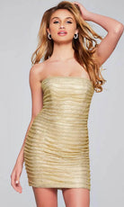 Jovani 40025 - Strapless Fitted Bodice Cocktail Dress - back view