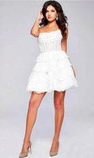Jovani 40030 - Strapless Sheer Corset Cocktail Dress - view 5