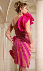 Jovani 40172 - Oversized Rosette Cocktail Dress - detail view
