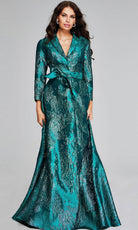 Jovani 40297 - Long Sleeve A-Line Evening Gown - back view