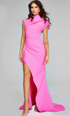 Jovani 40299 - Draped High Neck Evening Dress - detail view
