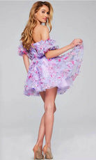 Jovani 40330 - Floral A-Line Cocktail Dress - detail view