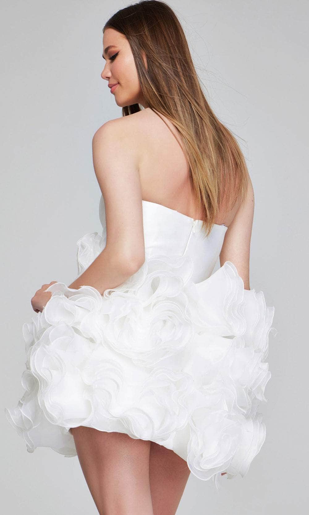 Jovani 40334 - Rosette Skirt Cocktail Dress - detail view
