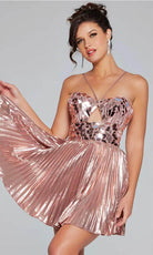 Jovani 40351 - Keyhole Detailed Sleeveless Cocktail Dress - designer cocktail dress at Silhouette Dresses