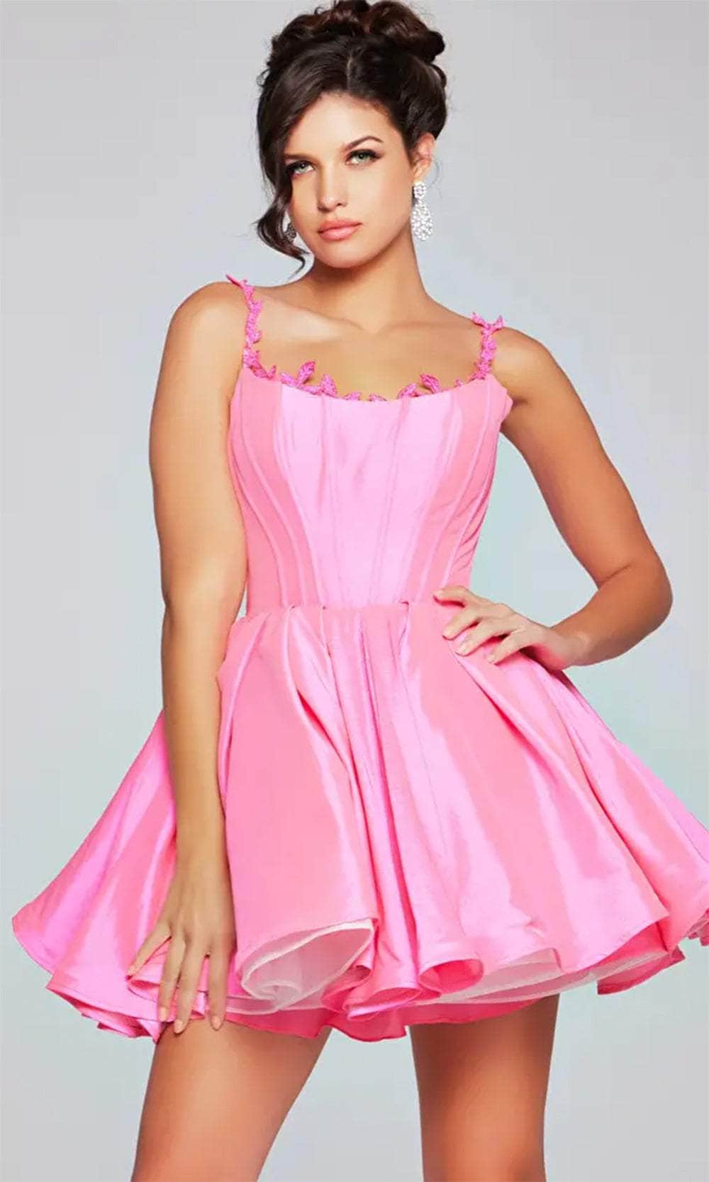 Jovani 40379 - Embellished Straps Corset Cocktail Dress - detail view