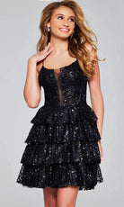Jovani 40386 - Tiered Cocktail Dress - designer homecoming dress at Silhouette Dresses