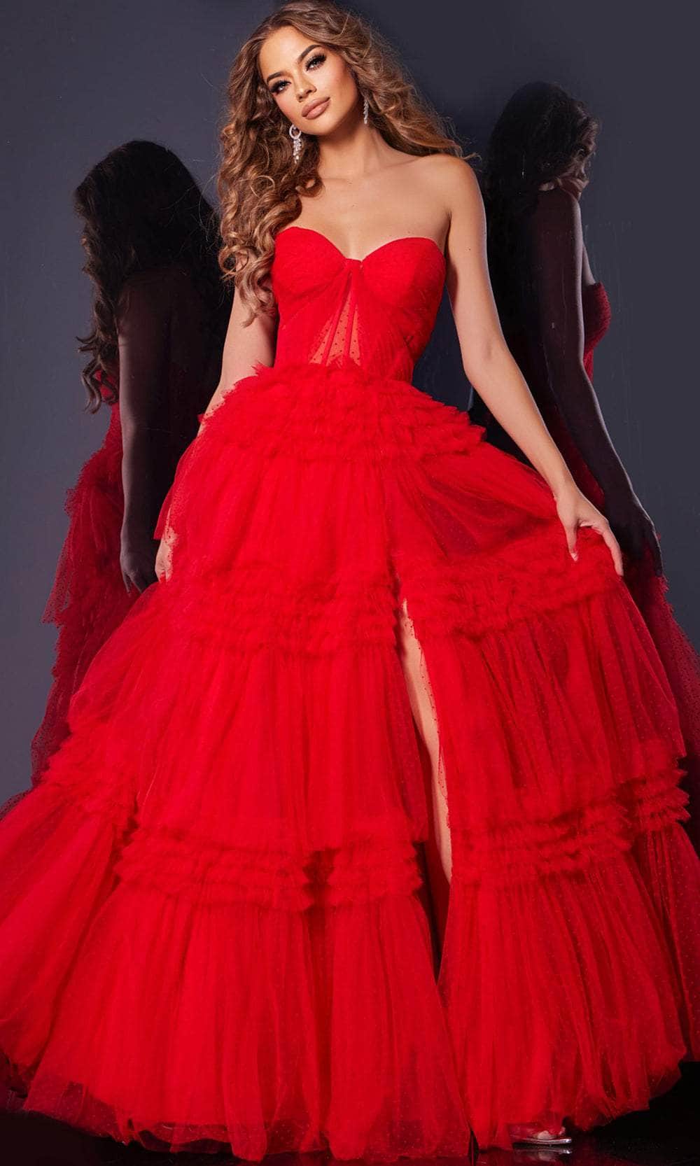 Jovani 40466 - Tiered Ruffle Prom Dress - view 7