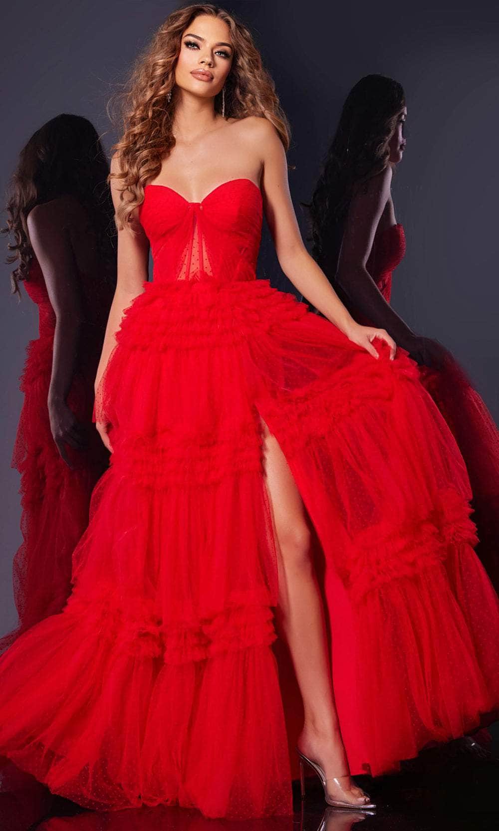 Jovani 40466 - Tiered Ruffle Prom Dress - view 4