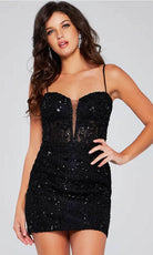 Jovani 40498 - Embroidered Sheath Cocktail Dress - view 9