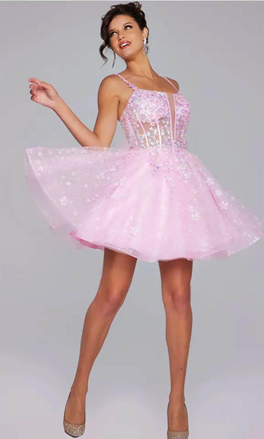 Jovani 40501 - Sleeveless Embroidered Cocktail Dress - designer cocktail dress at Silhouette Dresses