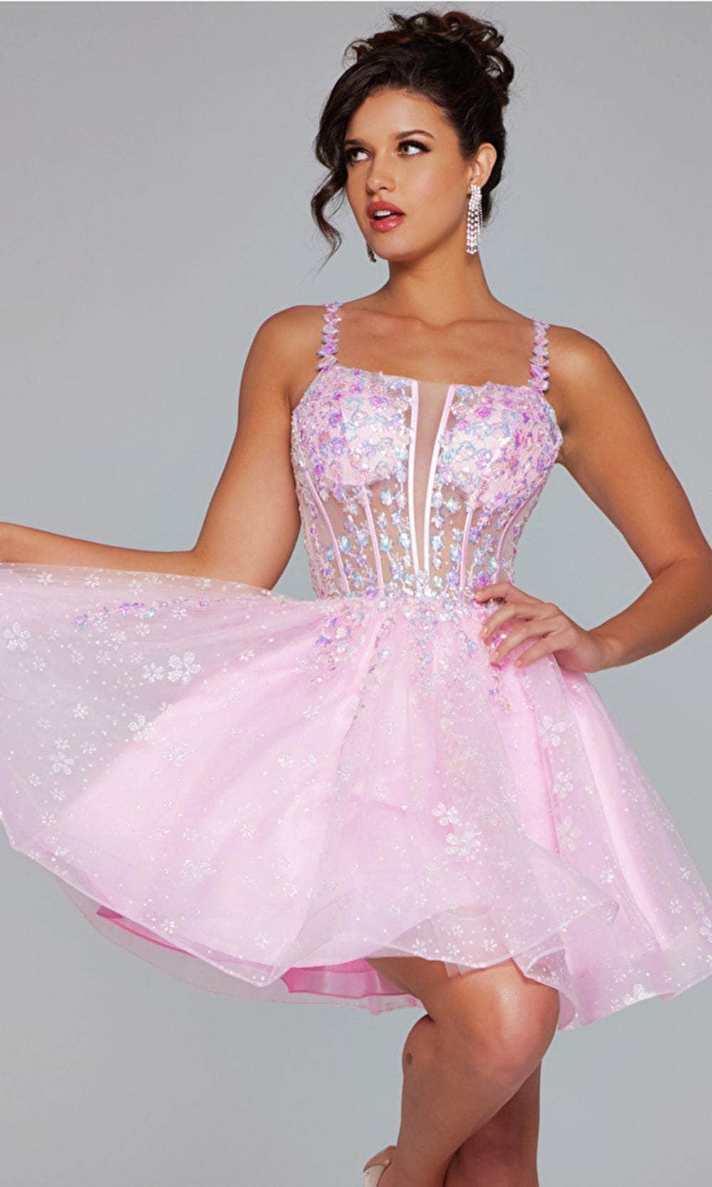 Jovani 40501 - Sleeveless Embroidered Cocktail Dress - detail view