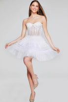 Jovani 40580 - Lace Bustier Cocktail Dress - designer cocktail dress at Silhouette Dresses