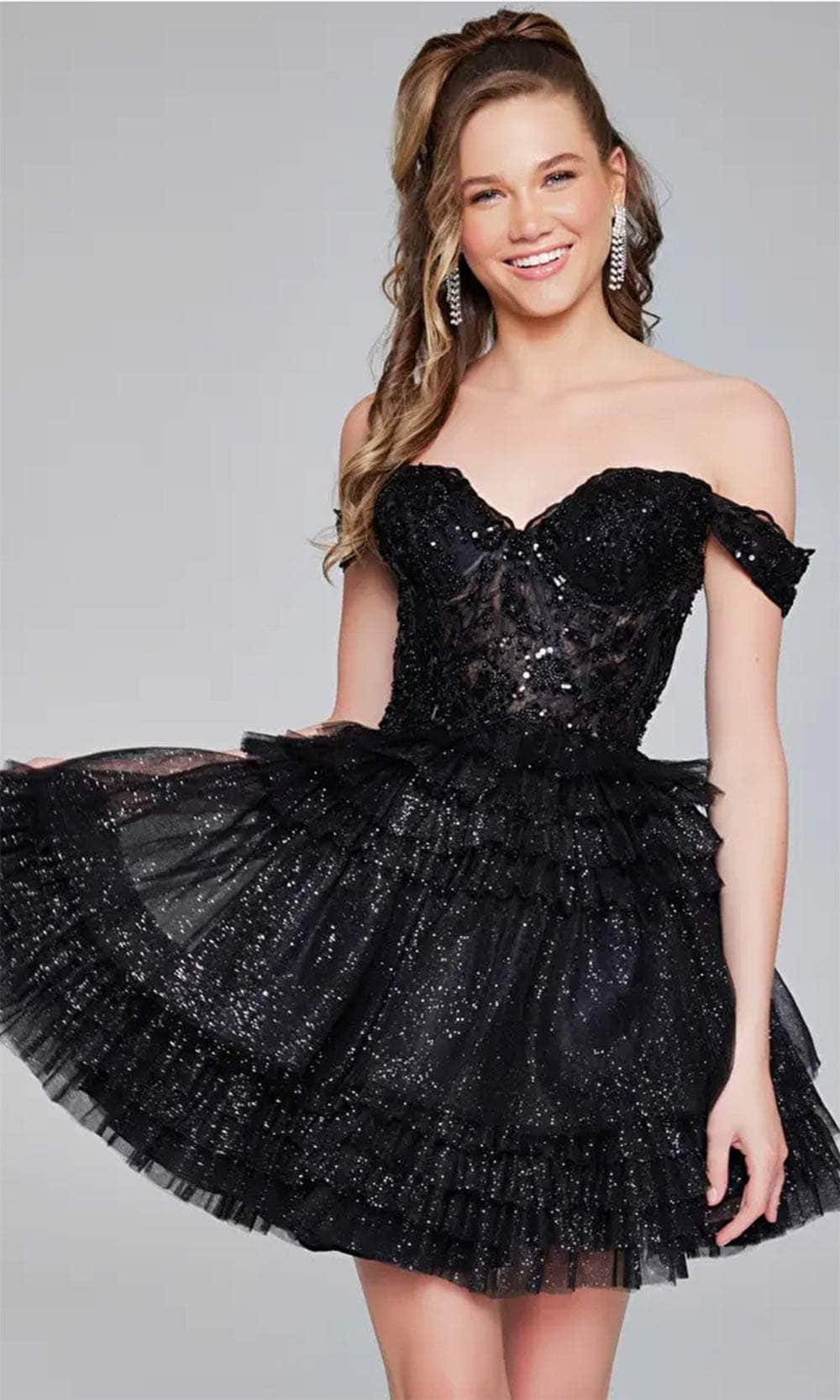 Jovani 40612 - Embellished Corset Cocktail Dress - designer homecoming dress at Silhouette Dresses