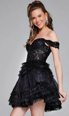 Jovani 40612 - Embellished Corset Cocktail Dress - detail view