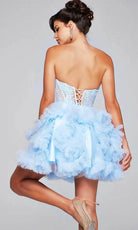 Jovani 40628 - Ruffle Detailed Cocktail Dress - back view