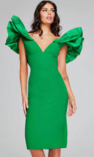 Jovani 40662 - Ruffle Sleeve Cocktail Dress - back view