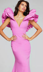 Jovani 40663 - Ruffle Trimmed Evening Gown - view 4