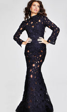 Jovani 40743 - High Neck Lace Evening Gown - designer formal gown at Silhouette Dresses