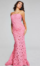 Jovani 40744 - Floral Lace Evening Gown - view 4