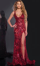 Jovani 40755 - Sparkling Floral Sequin Sleeveless Dress - designer prom dress at Silhouette Dresses