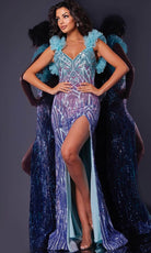 Jovani 40761 - Ruffled Ombre Prom Dress - view 4