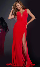 Jovani 40783 - Plunging Corset Prom Dress - back view