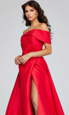 Jovani 40832 - Rosette Slit Evening Gown - detail view