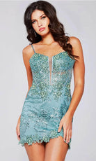 Jovani 40922 - Glitter Sheath Cocktail Dress - view 7