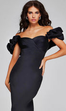 Jovani 41084 - Ruffle Sleeve Evening Gown - detail view